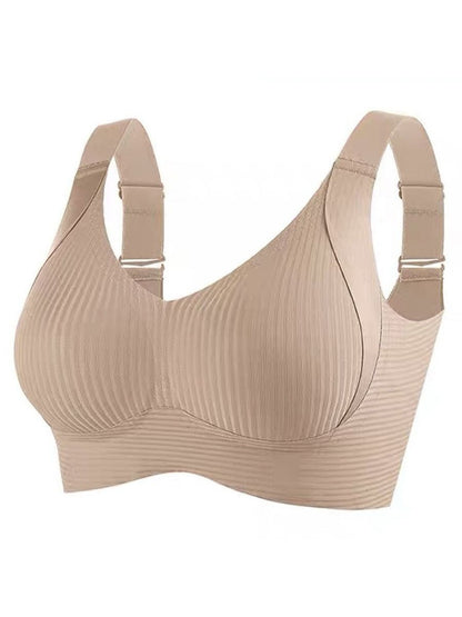 🎁PROMOÇÃO EXCEPCIONAL 2026💕Sutiã sem costuras com riscas subtis e apoio em W – Conforto e estilo!