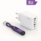 Cabo de carregamento com porta-chaves e ecrã digital 4 em