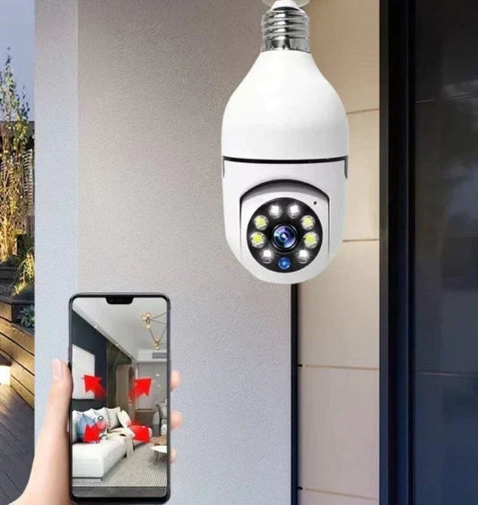 💡【Câmara em forma de lâmpada sem fios com Wi-Fi】— Desligue e transforma-se numa lâmpada; ligue e ela transforma-se no seu guarda de segurança pessoal — um guardião escondido na luz! 🔒✨