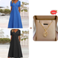 👗✨ Vestido Feminino Elegante com Decote em V – Confortável, Versátil e Perfeito Para Todas as Ocasiões