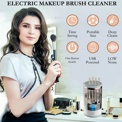 💕מבצע אחרון 50% הנחה🧼מכונת ניקוי מברשות איפור אוטומטית🥰