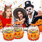 🔥🍬🎃 Sacos de lembranças de Halloween transparentes em forma de abóbora com fecho hermético 🎁