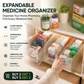 🔥 Organizador de medicamentos telescópico transparente — extensível, perfeito para um armário de medicamentos organizado 💊🗄️