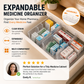🔥 Organizador de medicamentos telescópico transparente — extensível, perfeito para um armário de medicamentos organizado 💊🗄️