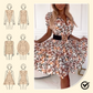 ✨Women's V-neck floral print mini dress