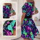 ✨Women's V-neck floral print mini dress