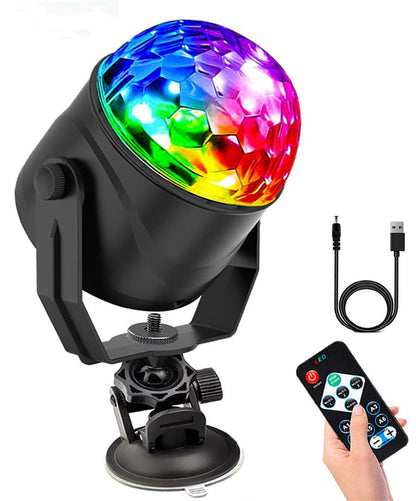 🌈 קנו שלושה וקבלו ארבעה! ✨ MAGIC DISCO BALL LIGHT - 6 צבעים ו-4 מצבים, סיבוב אוטומטי למסיבות וקישוט, הפעלה באמצעות USB 🎉🪩