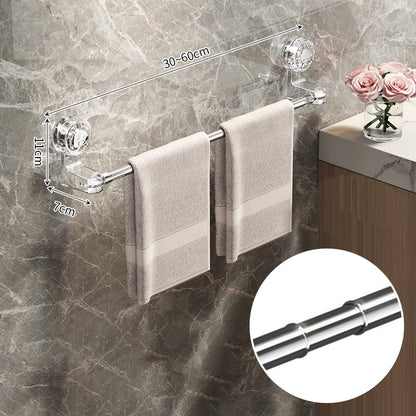 🛁✨ Light Luxury No-Punch - Barra de toalha com ventosa retrátil