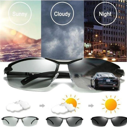 🔥🔥2026 Óculos de sol fotocromáticos com lentes polarizadas antirreflexo (50% de desconto) 😎