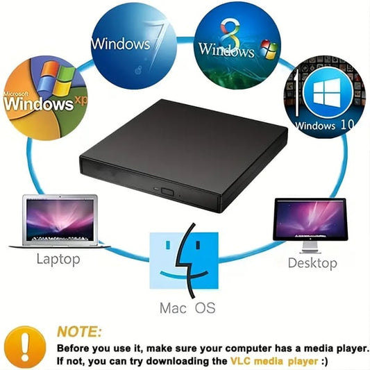 💿 Seu notebook não tem gravador de disco? Agora tem! Gravador Externo de CD/DVD com 📀