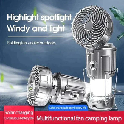 🔥🔥 Lanterna LED portátil para acampamento com ventilador – novidade de 2026