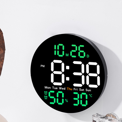 💎 -50% DESCONTO EM RELÓGIO DIGITAL LED GRANDE! 💎 Apresenta hora, data, temperatura e humidade + comando para casa e escritório 🕒