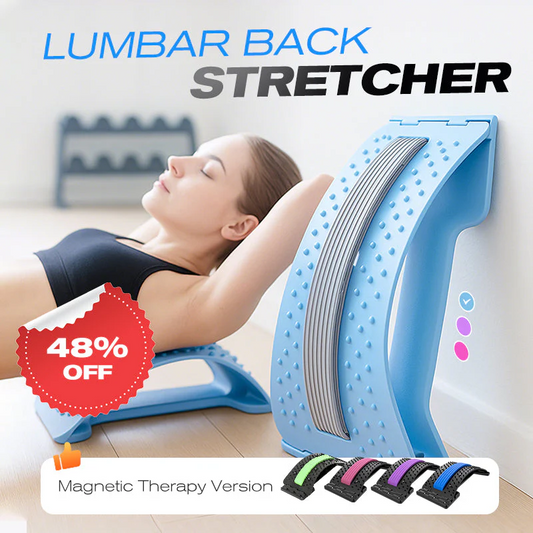 🩹 50% DE DESCONTO EM PROMOÇÃO RELÂMPAGO! ⚡ Alongador Lombar – Suporte Ergonômico para a Coluna, Níveis de Alongamento Ajustáveis, Leve e Portátil 🪑