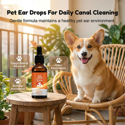 🐶🐱Gotas auriculares naturais para cães e gatos, para coceira e acúmulo de cera