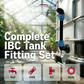 🛠️💧 Kit completo para cisternas IBC – pronto a usar 💧🔩 incluindo válvulas, adaptadores e juntas. Para água da chuva, armazenamento e transporte. Fabricado na UE – durável e estanque.