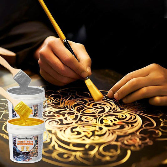 🔥Compre 2 e ganhe 1 grátis🔥Tinta à base de água com folha de ouro para arte, pintura e artesanato