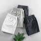 👖 50% DESCONTO AGORA! 🌿 Calças de linho para homem – Riscas e cropped – Cintura elástica e cordão – Calças de verão respiráveis🏖️