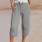 📢📢50% off new arrivals-Women's Solid-Color Pleated Cotton-Linen Cropped Pants