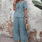 🔥🔥New arrivals-Women's Casual Top & Wide-Leg Pants 2-Piece Set