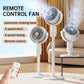 Ventilador com controlo remoto, altura ajustável e oscilação automática - Para secretária, de pé ou de chão