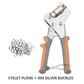 🛠️ DESCONTO DE 49% POR TEMPO LIMITADO! ✨ Conjunto de alicates para ilhós – Resistentes, completo, para lonas e bricolage 🔩