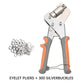 🛠️ DESCONTO DE 49% POR TEMPO LIMITADO! ✨ Conjunto de alicates para ilhós – Resistentes, completo, para lonas e bricolage 🔩