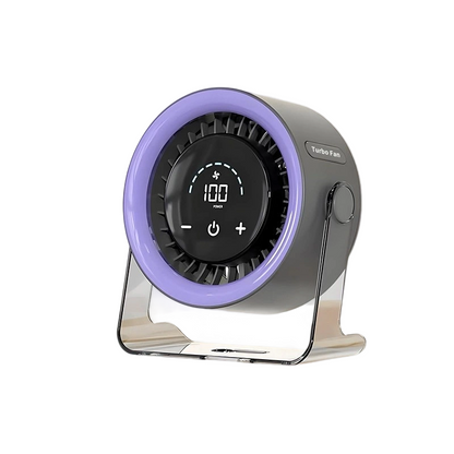 🏆 Ventilador de mesa 2026 – Recarregável por USB com tela de LED 📊 | 100 velocidades, inclinação de 120° e oscilação total ↔️ | Ultra-silencioso para o quarto 😴, escritório 🖥️ e acampamento 🏕️ | Até 24 horas de autonomia da bateri