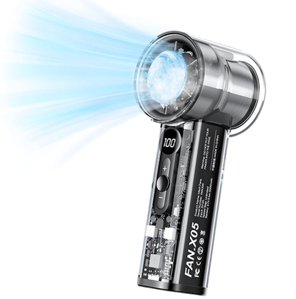 🔥 Oferta de Verão por Tempo Limitado! ❄️ Ventilador portátil sem hélices, mini ventilador pessoal com mais de 100 velocidades ajustáveis e visor digital.