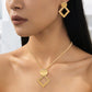 💫 50% DE DESCONTO POR TEMPO LIMITADO! ✨ Conjunto de Joias Geométricas Modernas – Banhado a Ouro, Leve e Elegante 🔶