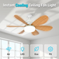 ⏳Oferta Especial por Tempo Limitado⏰Ventilador de Teto Inteligente 2 em 1 com Luz