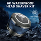 Kit de Barbeador 6D à Prova d'Água para Homens Calvos