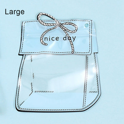 ✨ ✨ Sacos transparentes com fecho zip para laço de desenho animado✨