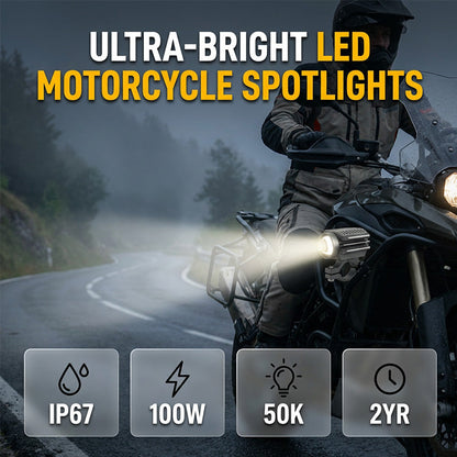 📢📢50% DE DESCONTO!! ⏰Farol auxiliar universal de LED para motocicleta, bicolor