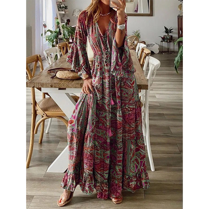 🔥🔥Vestido Maxi Floral Boêmio Feminino🔥
