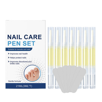 🔥Conjunto de 7 peças de caneta e lixa para unhas descoloridas🔥🔥
