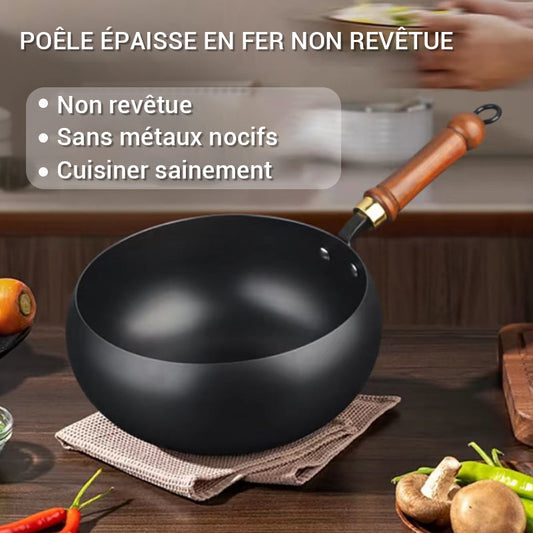 🍳 Flash Sale 🔥 Frigideira antiaderente de ferro fundido ultra leve, sem revestimento e espessa