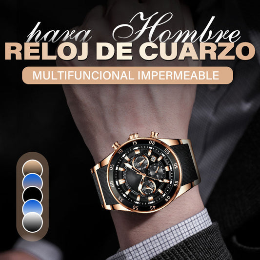 🎁Relógio de quartzo multifuncional à prova d'água para homens