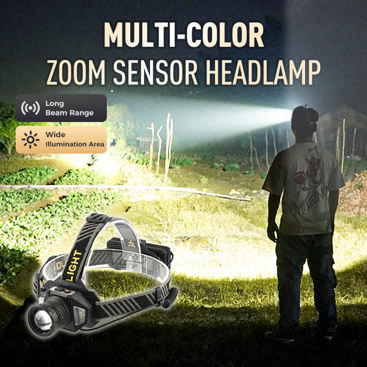🌟🌟Farol com sensor de zoom multicolorido🌟