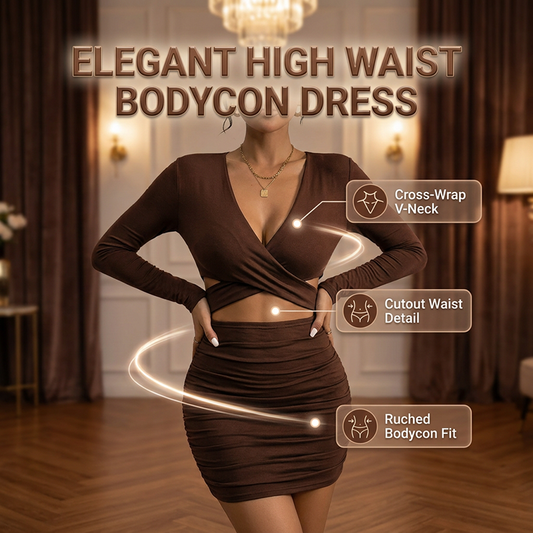 🔥🔥Vestido elegante de cintura alta e modelagem justa🔥