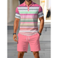 👕🏖️ Conjunto masculino verão camisa + bermuda – leve, elegante e respirável
