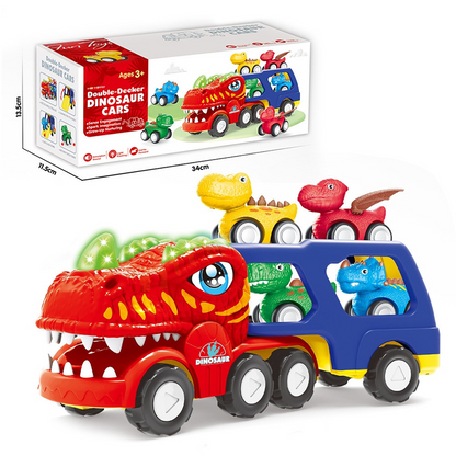 🔥🔥Caminhão de Transporte de Dinossauros de Dois Andares - Brinquedo🔥