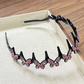 💥Conjunto de Tiara Ondulada com Cristais - Acessório de Cabelo Leve, Antiderrapante e Feminino, com Faixa Ondulada e Detalhes em Cristais Brilhantes para Casamentos e Uso Diário, Item Feminino e Delicado