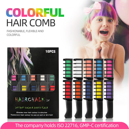 🎅Promoção de Verão - 50% de Desconto✨Pente de Giz para Tintura Temporária de Cabelo - Sem Produtos de Origem Animal
