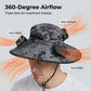🔥🔥Chapéu de balde com ventilador solar para refrescar o verãoSummer Cooling Solar Fan Bucket Hat
