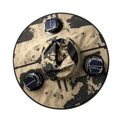 🔥🔥Chapéu de balde com ventilador solar para refrescar o verãoSummer Cooling Solar Fan Bucket Hat