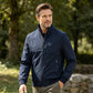 Men's Classic Stand Collar Jacket with Checkered Lining
