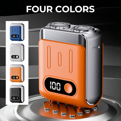 🔥New Hot Selling❤️‍🔥 Mini barbeador elétrico rotativo portátil para homens