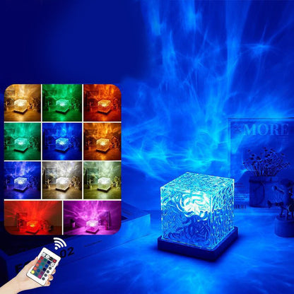 🎁🎁Luz ambiente LED com ondulação dinâmica da água