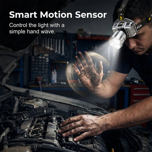 Farol de LED de 5 cores com sensor de movimento