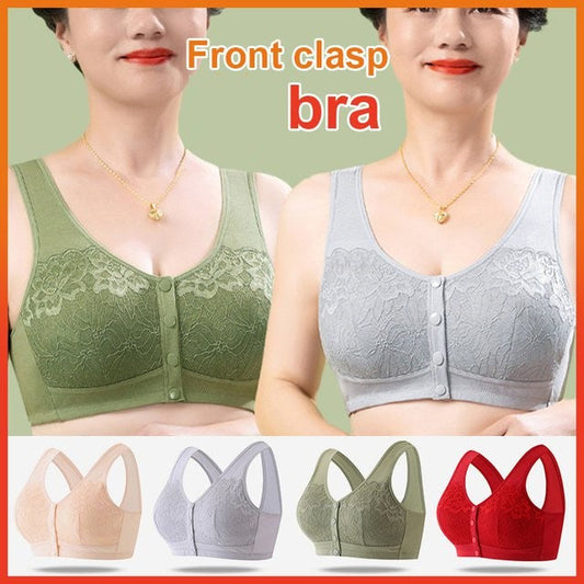 🔥Compre 2 e leve 1 grátis, 50% de desconto💝 Sutiã confortável com fecho frontal fino